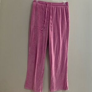 Juicy Couture Pink Velour Lounge Pants- Large